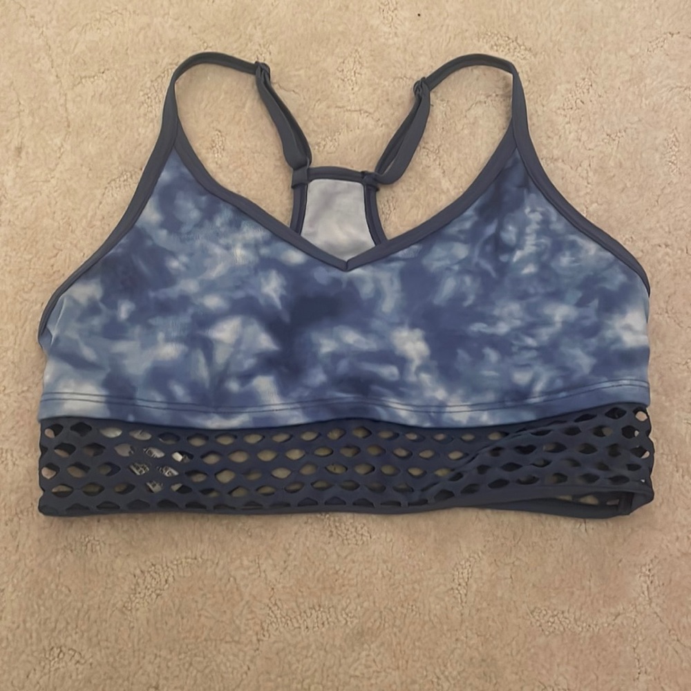 PINK by VS blue tie-dye sports bra